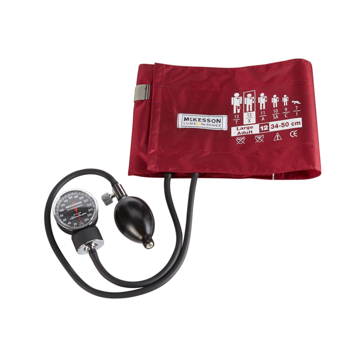 Aneroid Sphygmomanometer Unit McKesson LUMEON™ Large Adult Cuff Nylon Cuff 34 - 50 cm Pocket Aneroid - BeHope