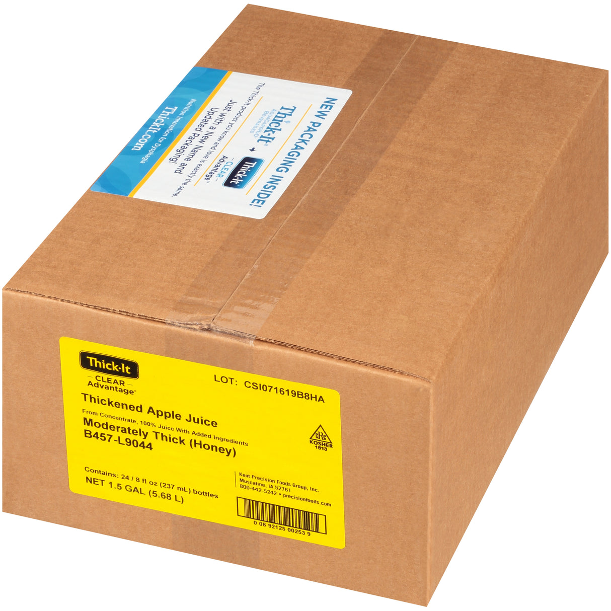 Thickened Beverage Thick-It® Clear Advantage® 8 oz. Bottle Apple Flavor Liquid IDDSI Level 3 Moderately Thick/Liquidized - BeHope