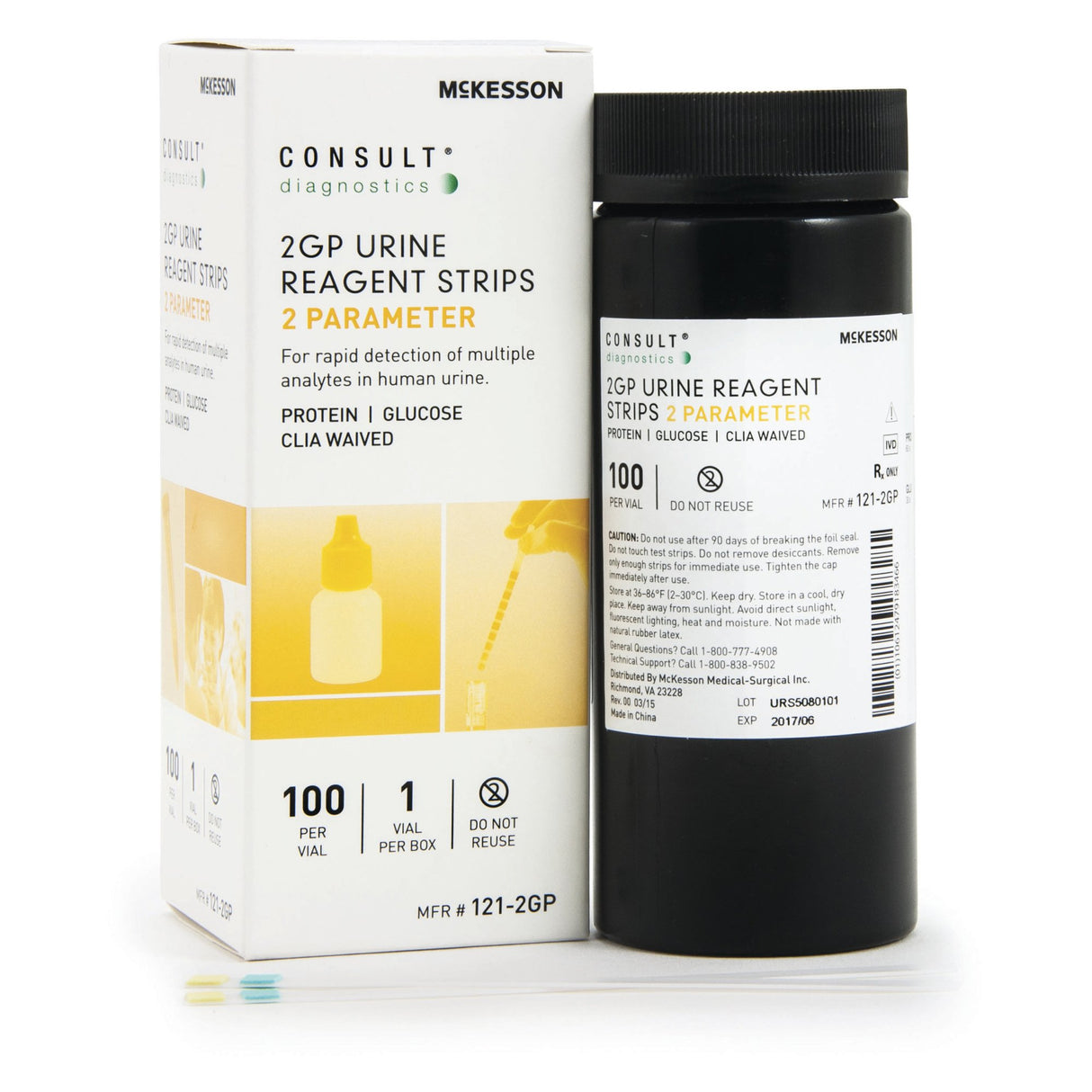Urinalysis Reagent McKesson Consult™ Glucose, Protein For McKesson CONSULT 120 Ultra Urine Analyzer (MFR # 121-120) - BeHope