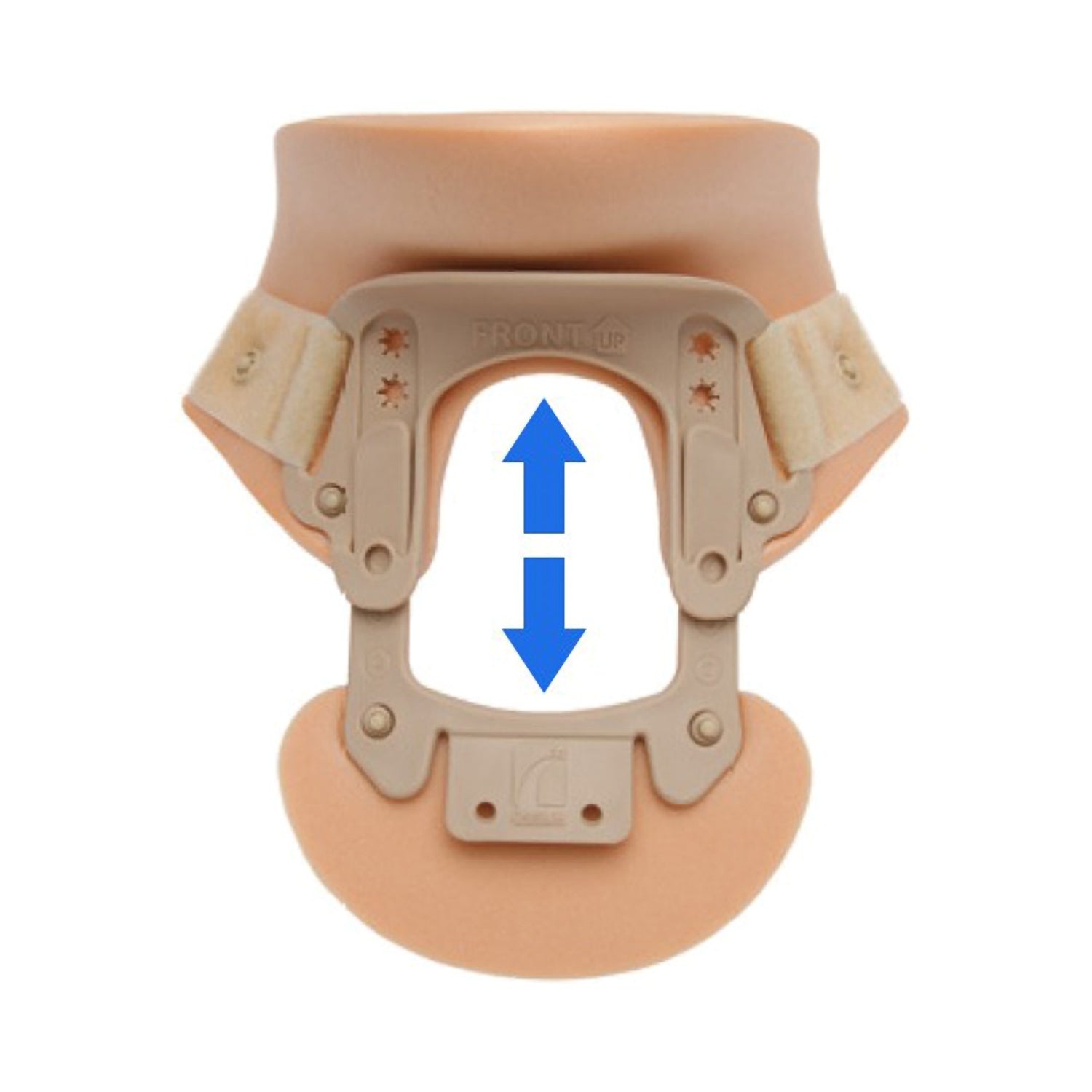 Rigid Cervical Collar Ossur® Philadelphia® Preformed Adult One Size Fits Most Two-Piece / Trachea Opening Adjustable Height 10 to 19 Inch Neck Circumference - BeHope