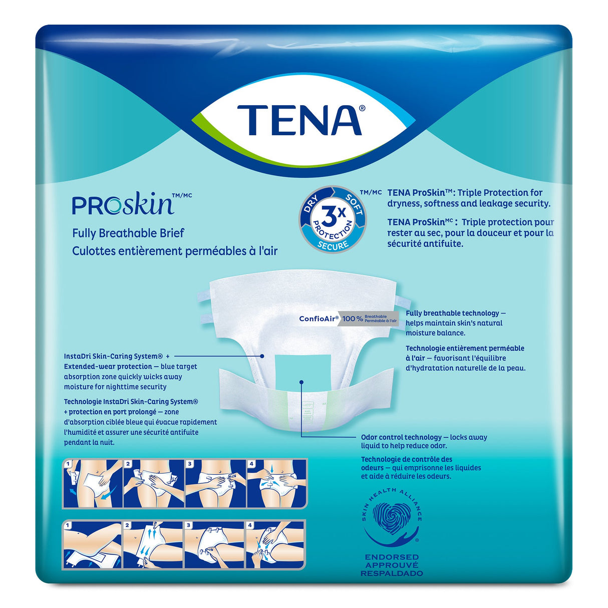 Unisex Adult Incontinence Brief TENA ProSkin™ Super X-Large Disposable Heavy Absorbency - BeHope