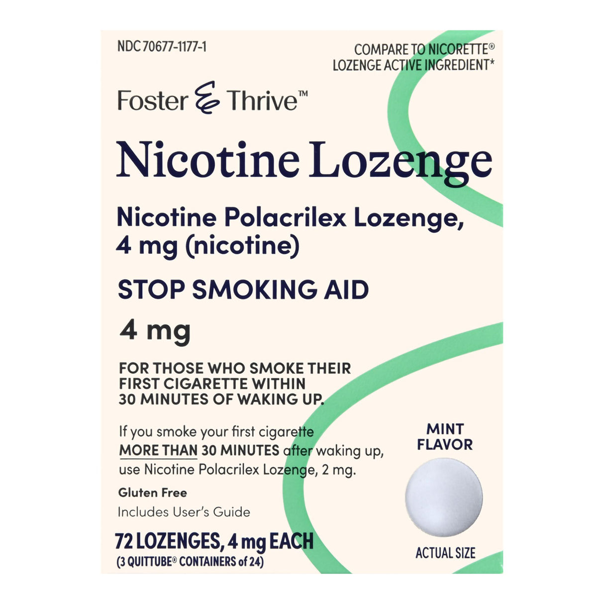 Stop Smoking Aid Foster & Thrive™ 4 mg Strength Lozenge - BeHope