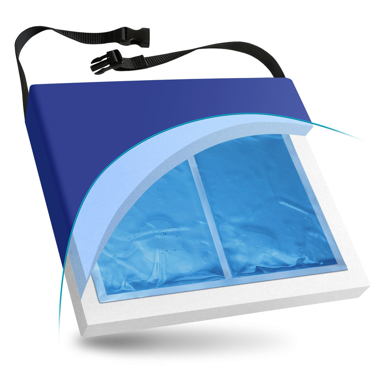 Seat Cushion NYOrtho 18 W X 16 L X 3 D Inch Foam / Gel - BeHope