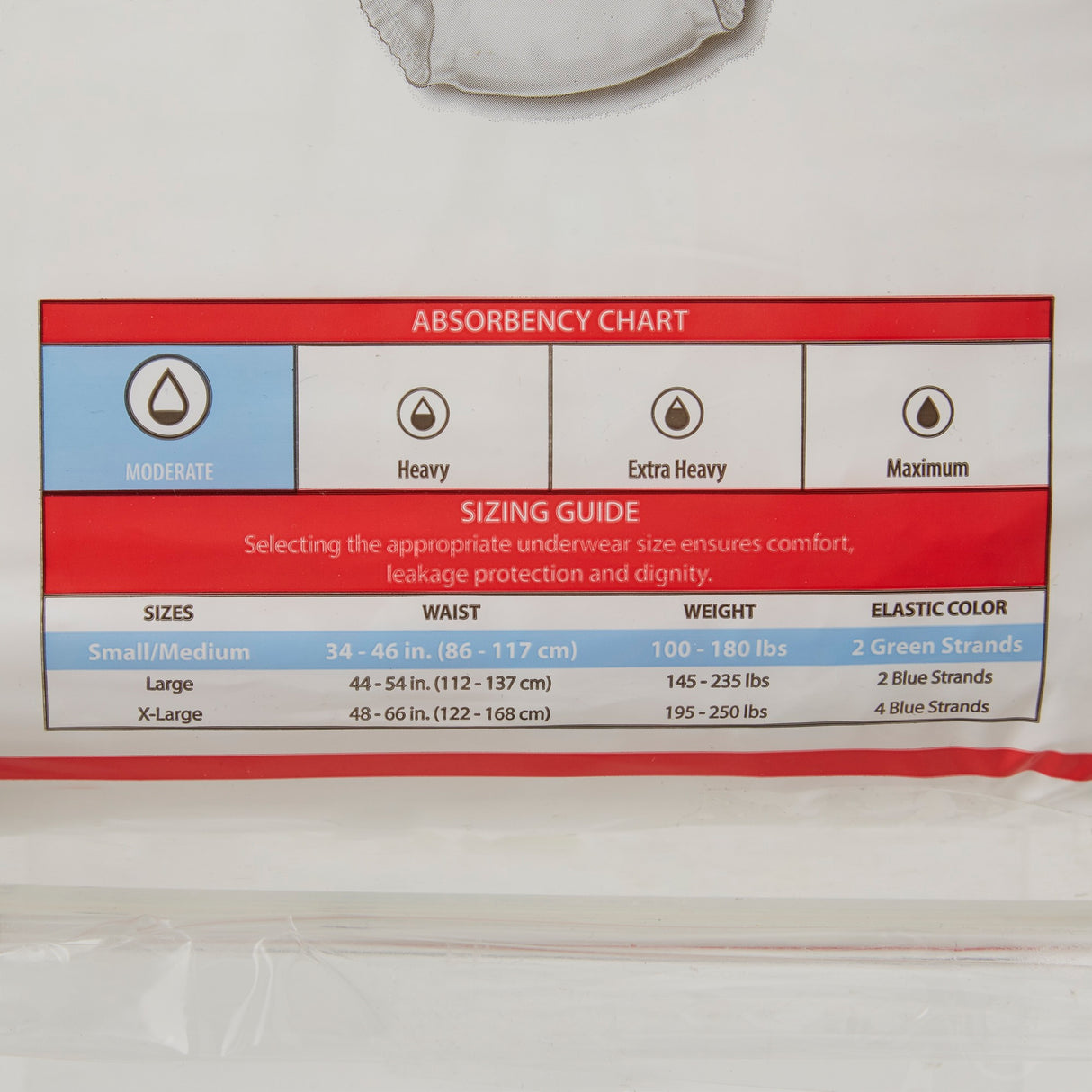 Absorbent Underwear Sure Care™ Extra Pull On with Tear Away Seams Adult Small / Medium Unisex Disposable Moderate Absorbency - BeHope