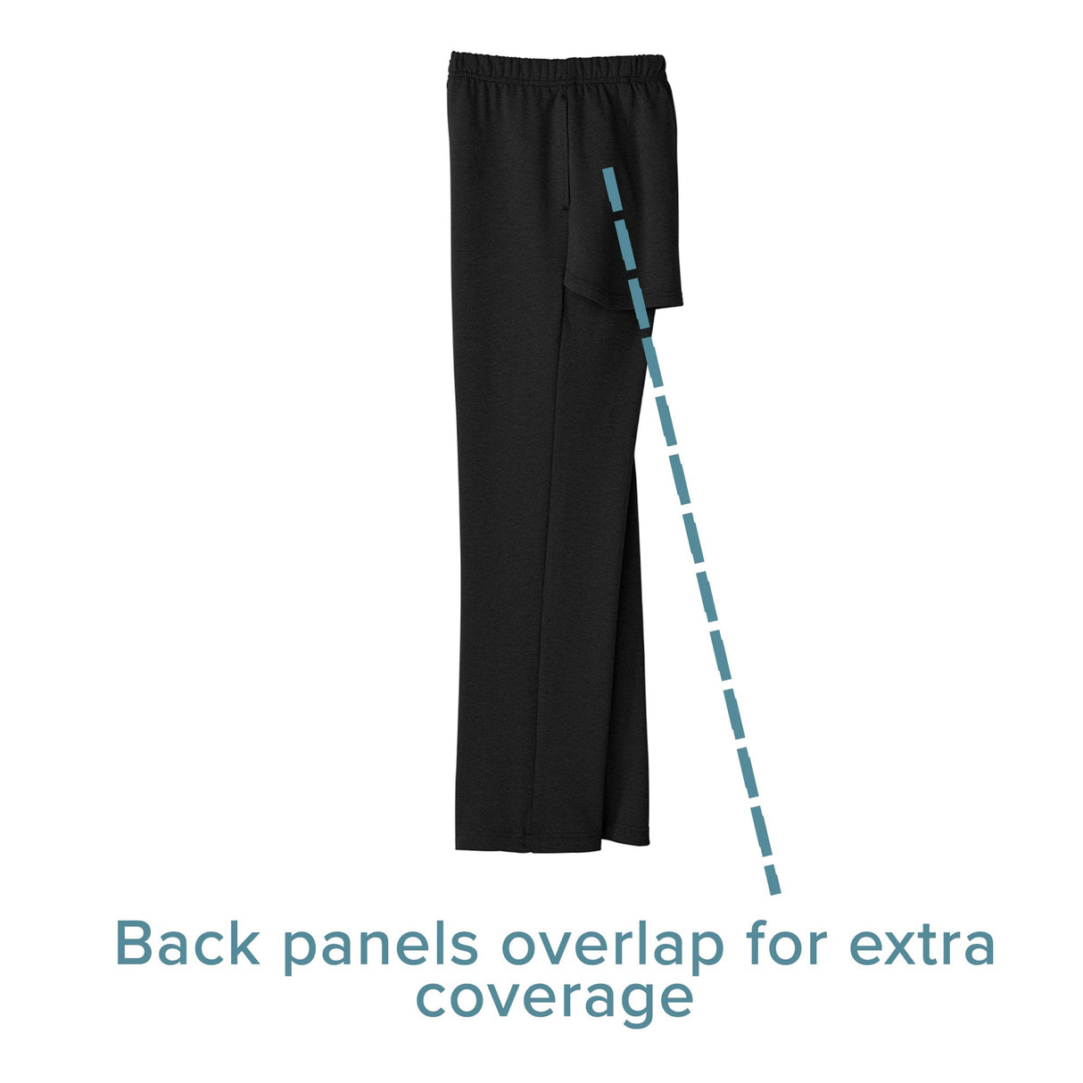 Adaptive Pants Silverts® Back Overlap 3X-Large Black Female - BeHope