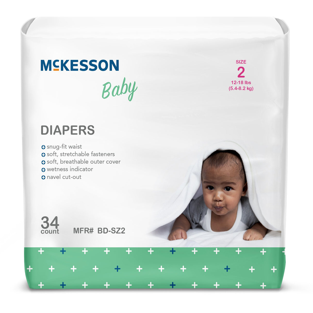 Unisex Baby Diaper McKesson Size 2 Disposable Heavy Absorbency - BeHope