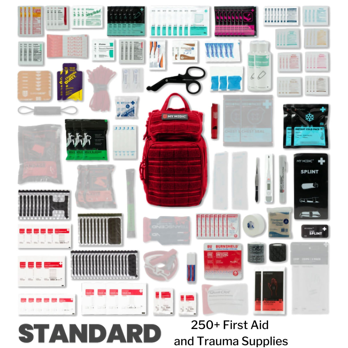 First Aid Kit My Medic RECON Standard Red Nylon Backpack - BeHope