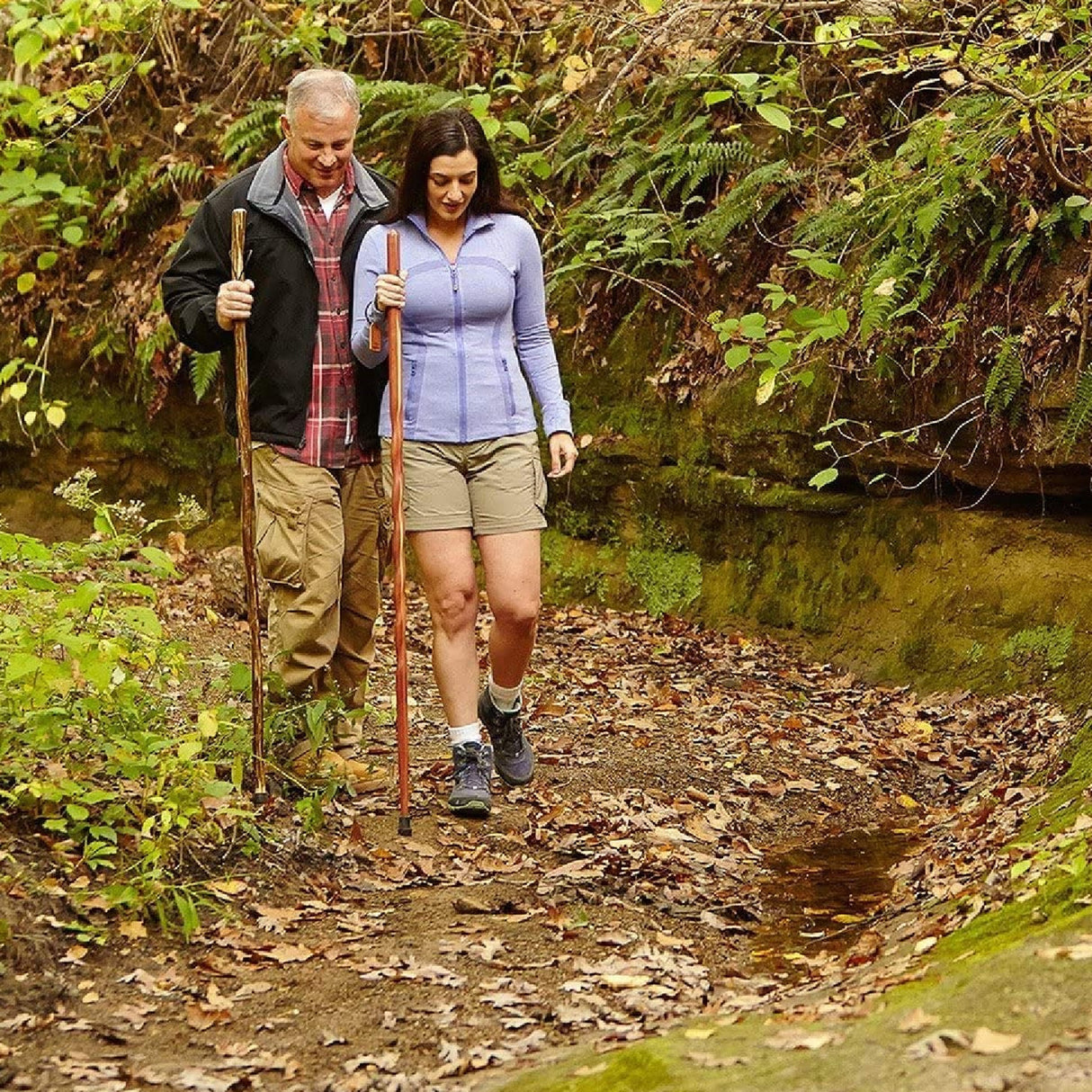 T-Handle Cane Brazos™ Twisted Wood 37 Inch Height Brown - BeHope