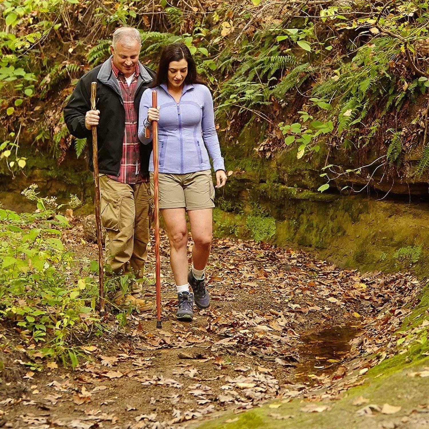 T-Handle Cane Brazos™ Twisted Wood 37 Inch Height Brown - BeHope