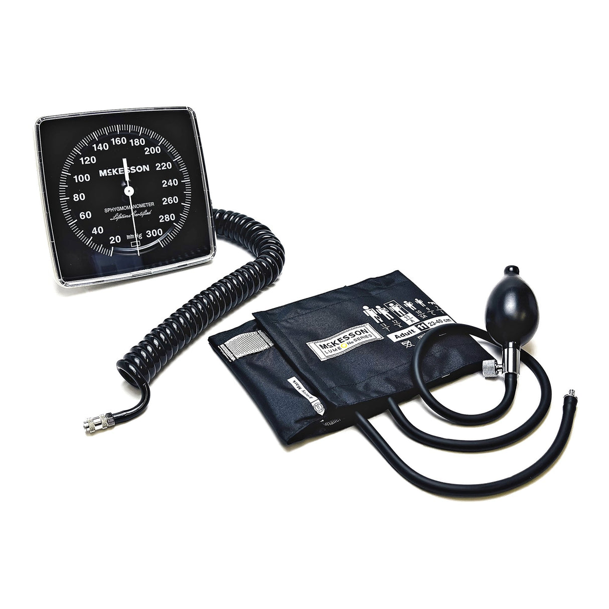 Aneroid Sphygmomanometer Unit McKesson LUMEON™ Adult Cuff Nylon Cuff 23 - 40 cm Wall Mount - BeHope