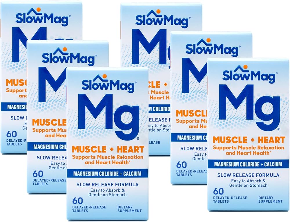 Mineral Supplement Slowmag® Mg® Calcium / Magnesium Chloride 238 Mg - 143 Mg - 416 Mg Tablet 60 Per Bottle - Behope
