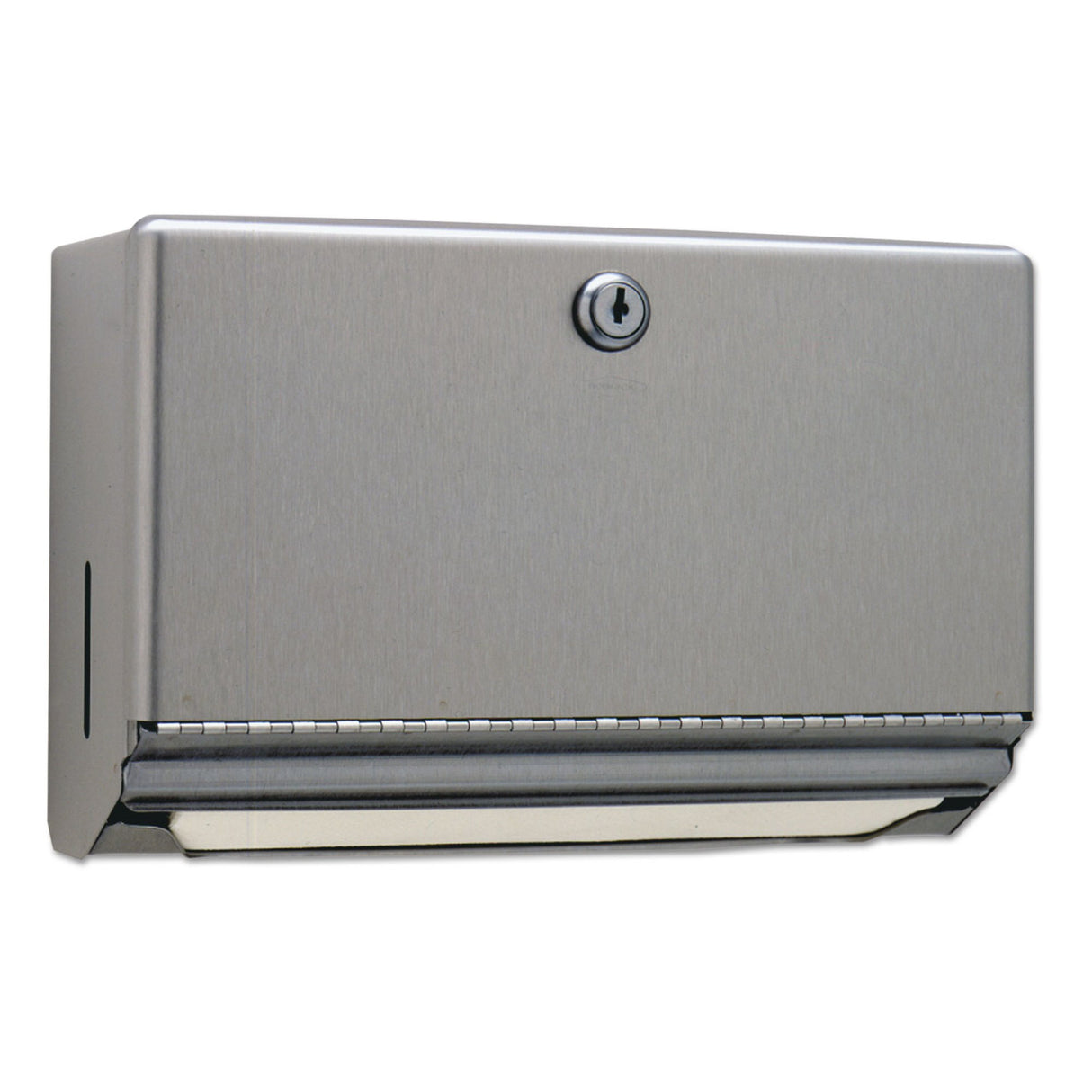 Paper Towel Dispenser Bobrick Silver Stainless Steel Manual Pull 200 C-fold / 275 Multifold Paper Towels Wall Mount - BeHope