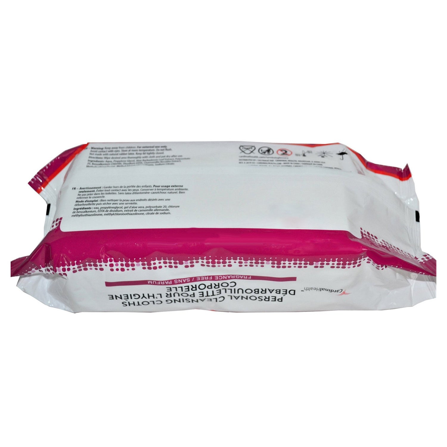 Personal Cleansing Wipe Cardinal Health™ Soft Pack Unscented 64 Count - BeHope