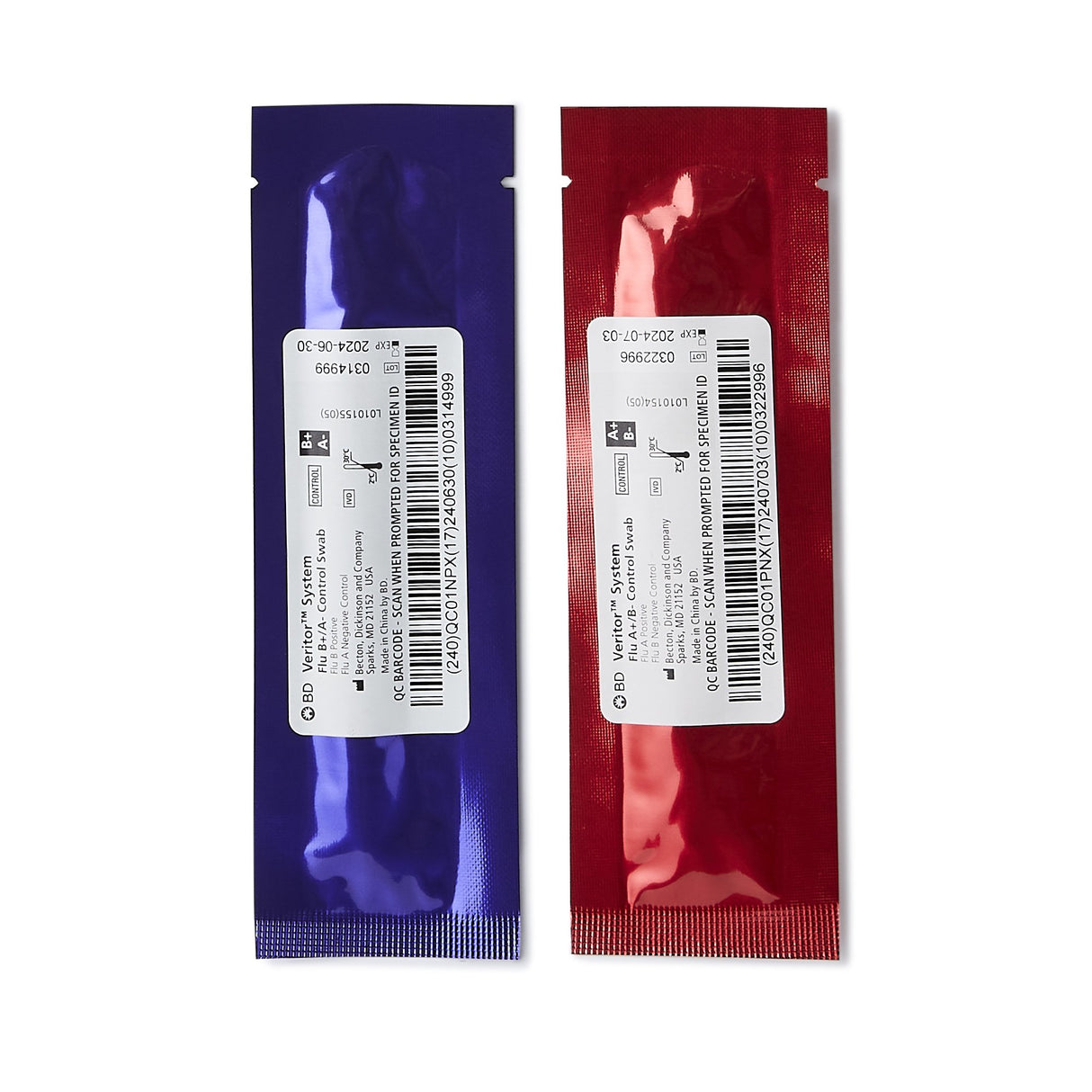 BD Veritor™ System Control Swab Set for Flu A+B Tests - BeHope