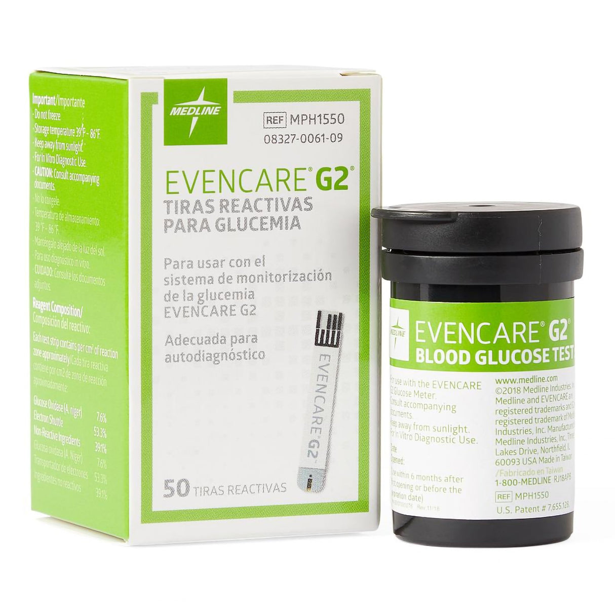 Blood Glucose Test Strips EvenCare® G2® 50 Strips per Pack - BeHope