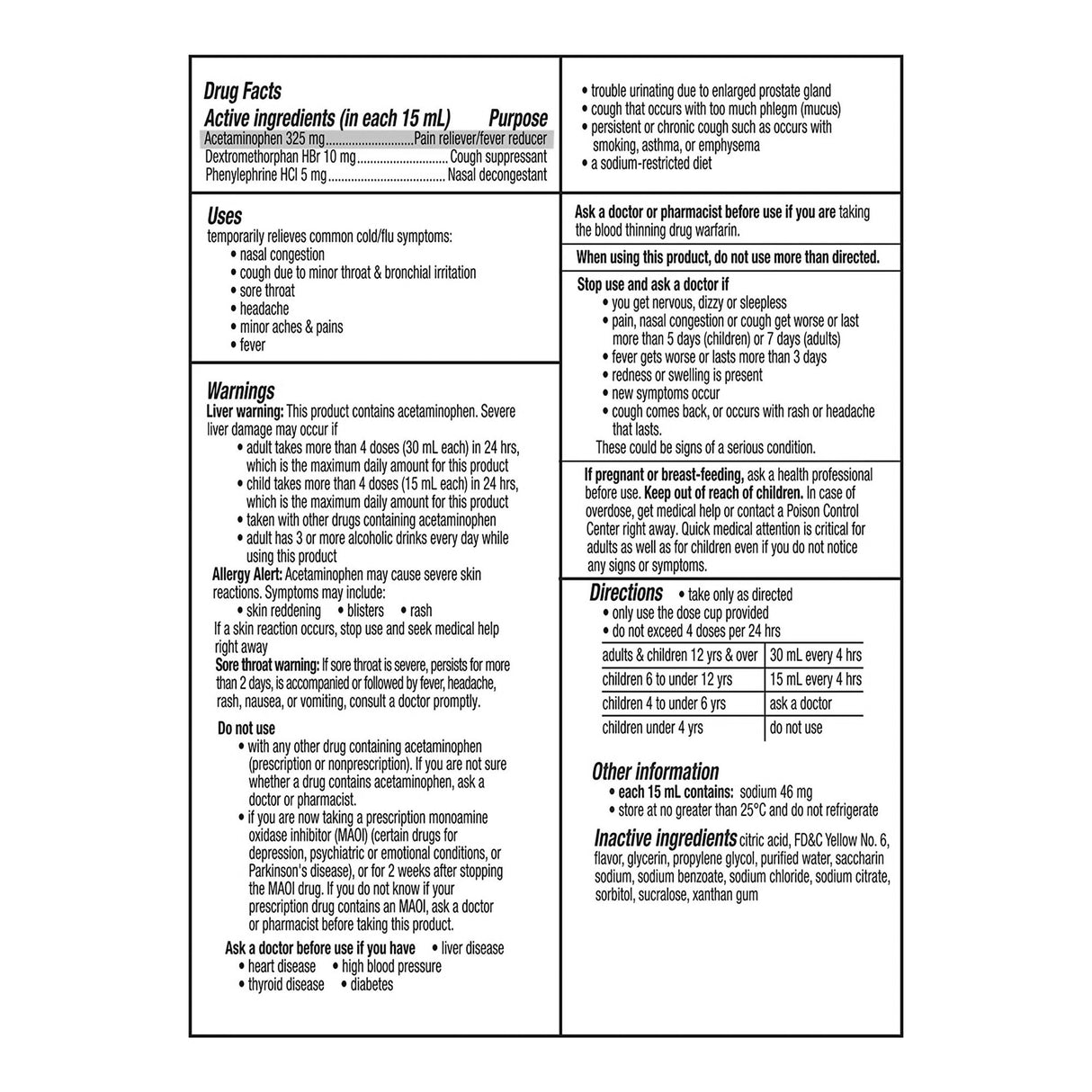 Cold and Cough Relief DayQuil® Cold & Flu 325 mg - 10 mg - 5 mg / 15 mL Strength Liquid 8 oz. - BeHope