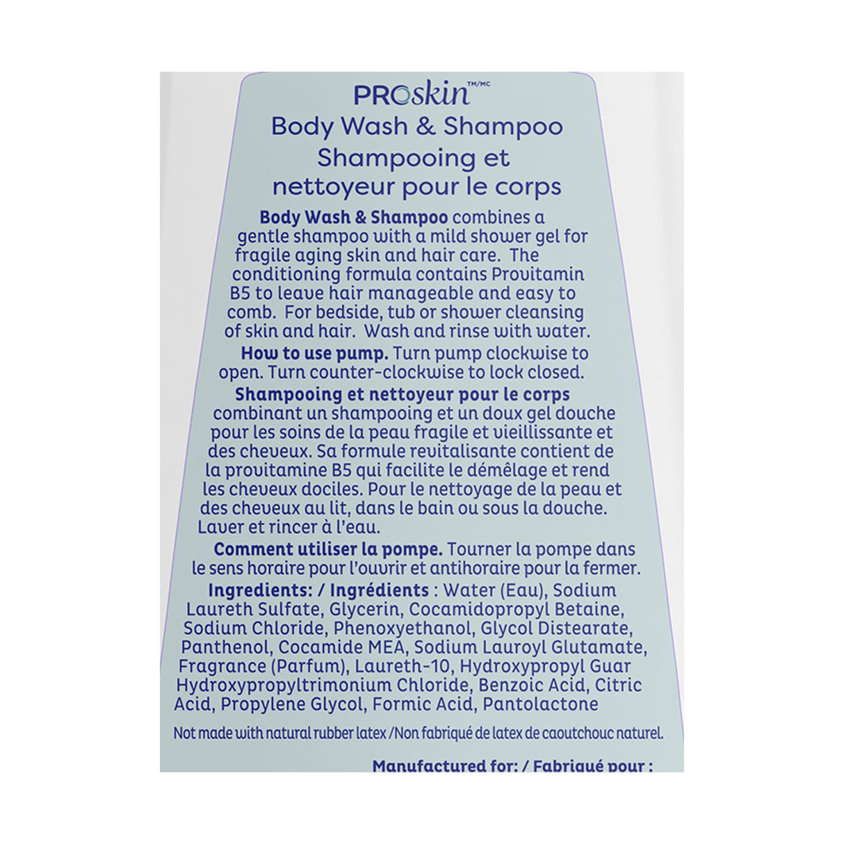 Shampoo and Body Wash TENA® ProSkin™ 16.9 oz. Pump Bottle Scented - BeHope