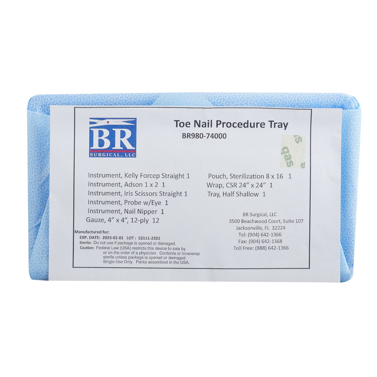 Toe Nail Removal Tray BR Surgical - BeHope