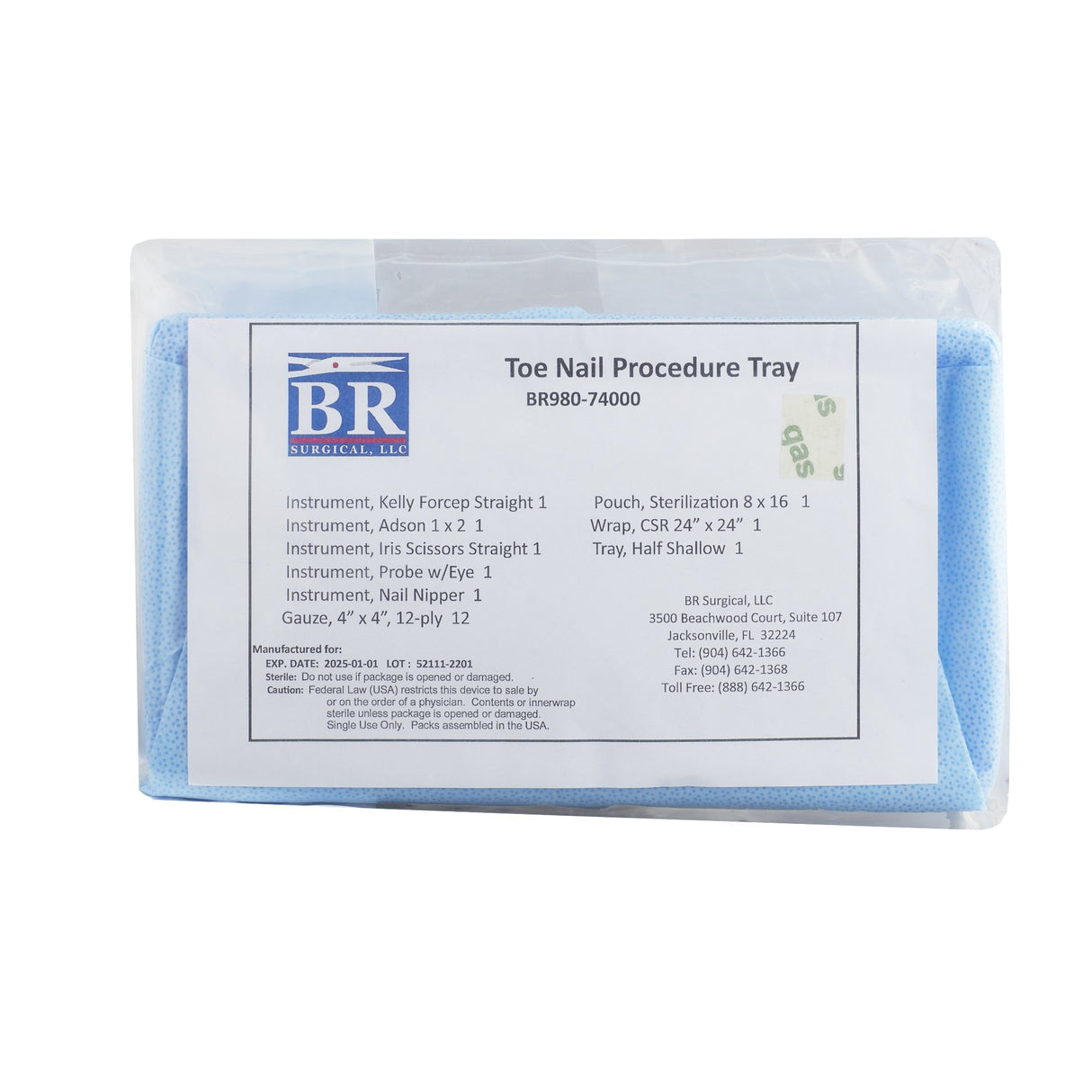 Toe Nail Removal Tray BR Surgical - BeHope