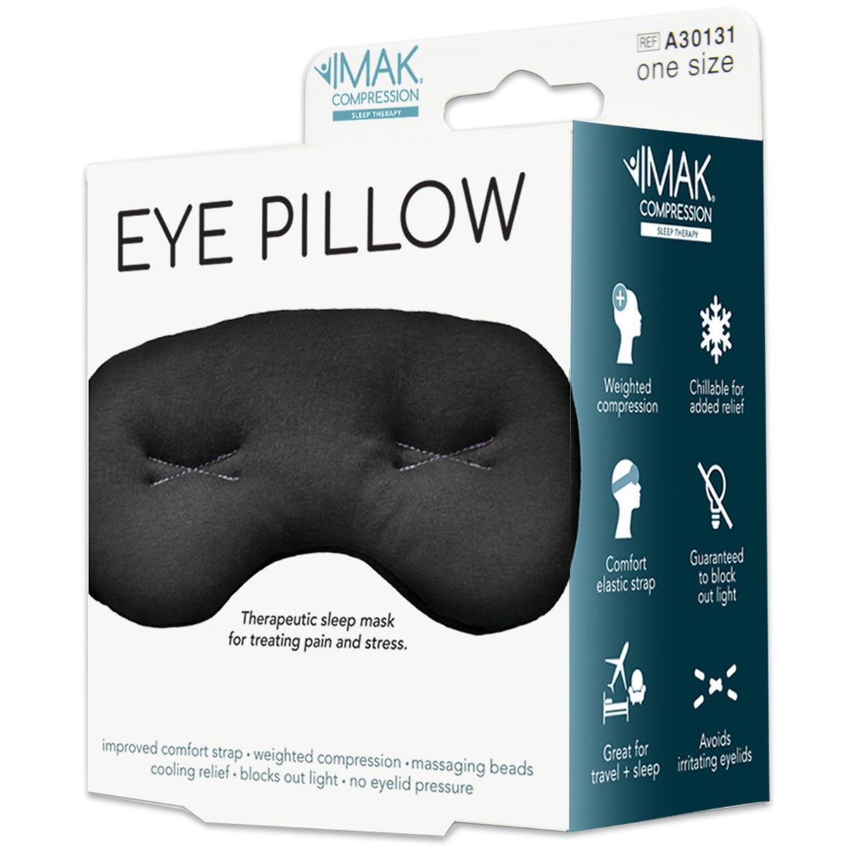 Cold Therapy Mask IMAK® Eye Pillow Eye One Size Fits Most Cotton / Elastic / ergoBeads Reusable - BeHope