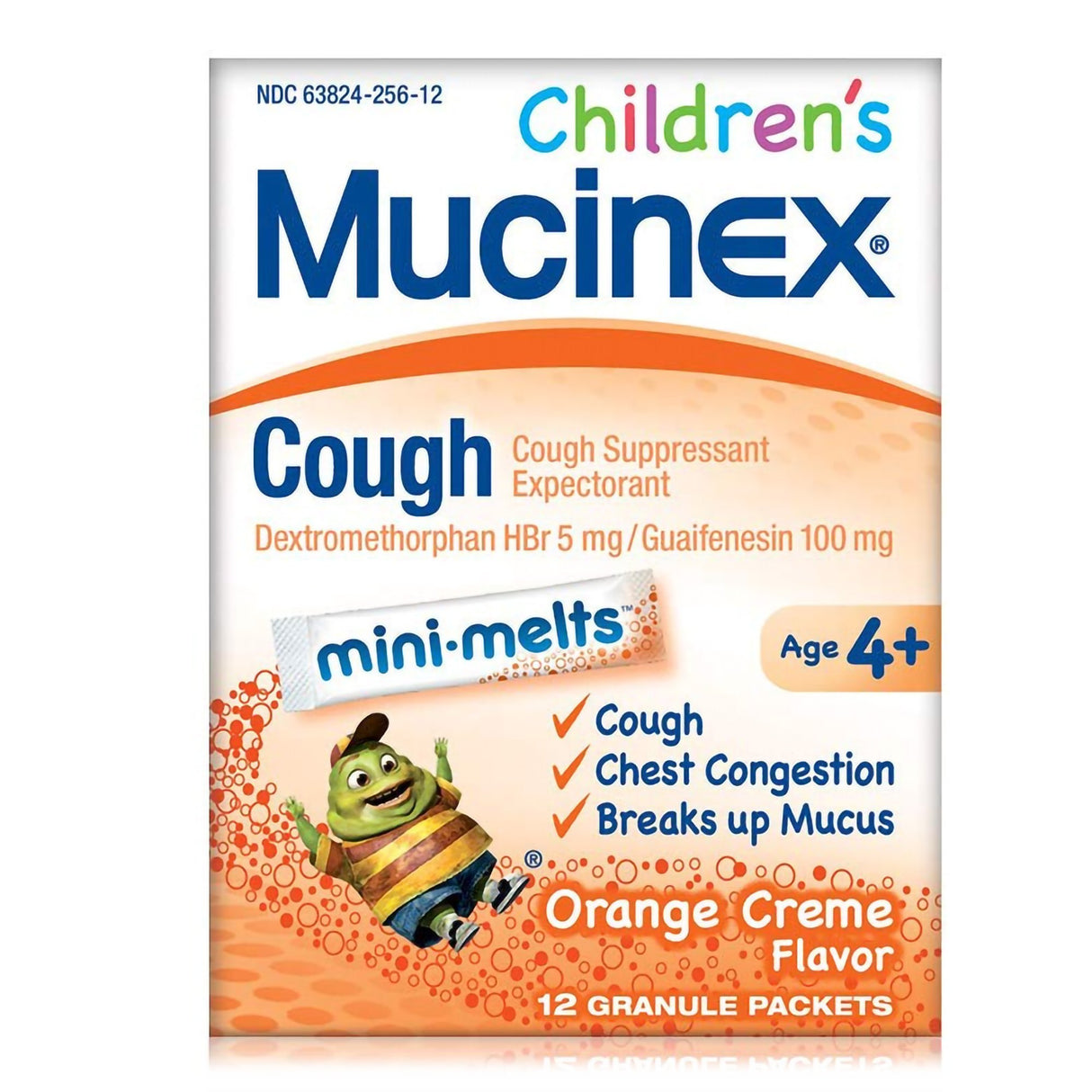 Children's Cold and Cough Relief Children's Mucinex® Mini-Melts™ 100 mg - 5 mg Strength Powder 12 per Box - BeHope