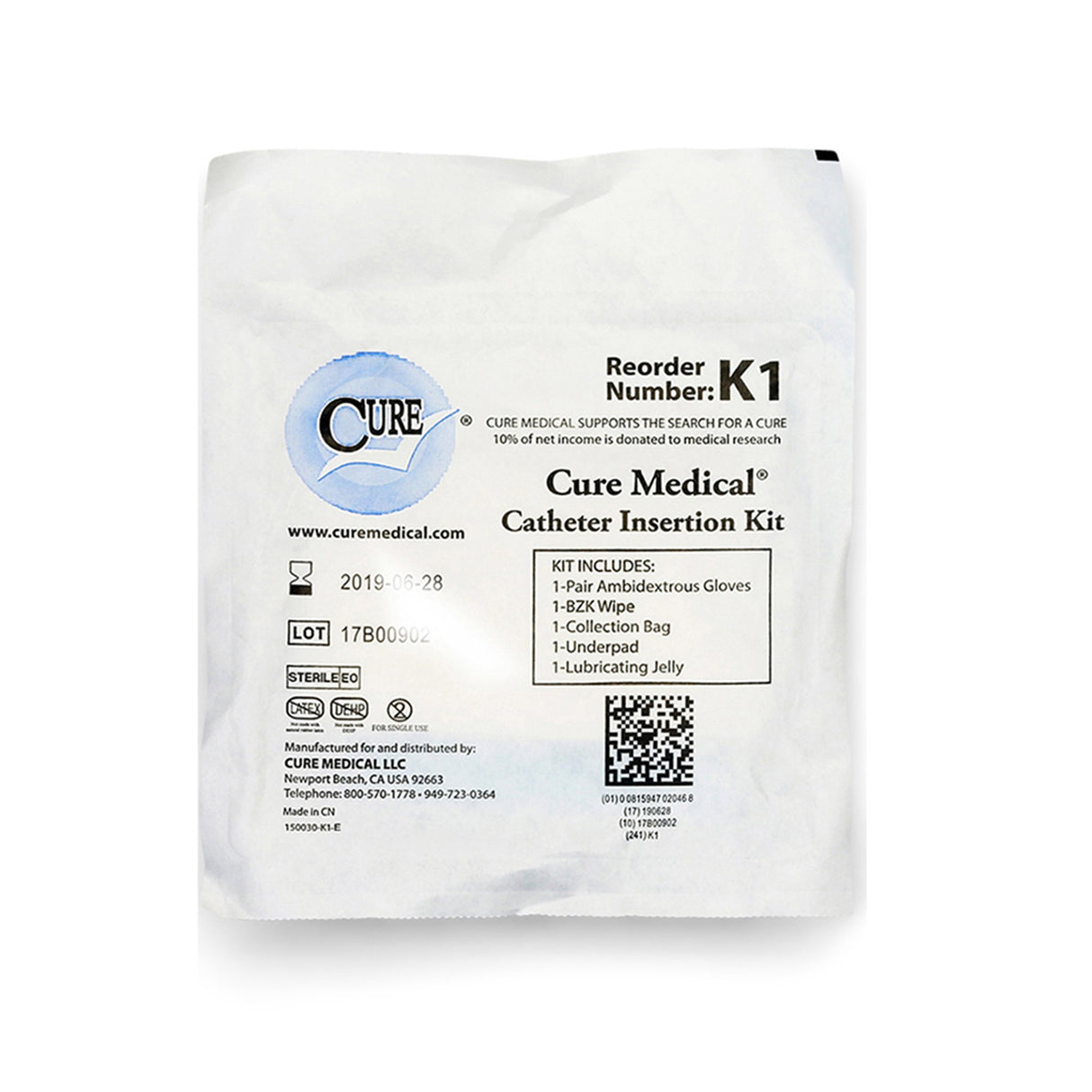 Catheter Insertion Tray Cure Medical®Catheter Insertion Kit Universal Without Catheter Without Balloon Without Catheter - BeHope