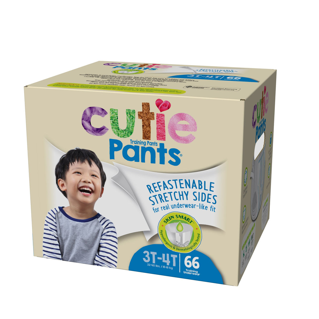 Male Toddler Training Pants Cutie Pants® Size 3T to 4T Disposable Heavy Absorbency - BeHope