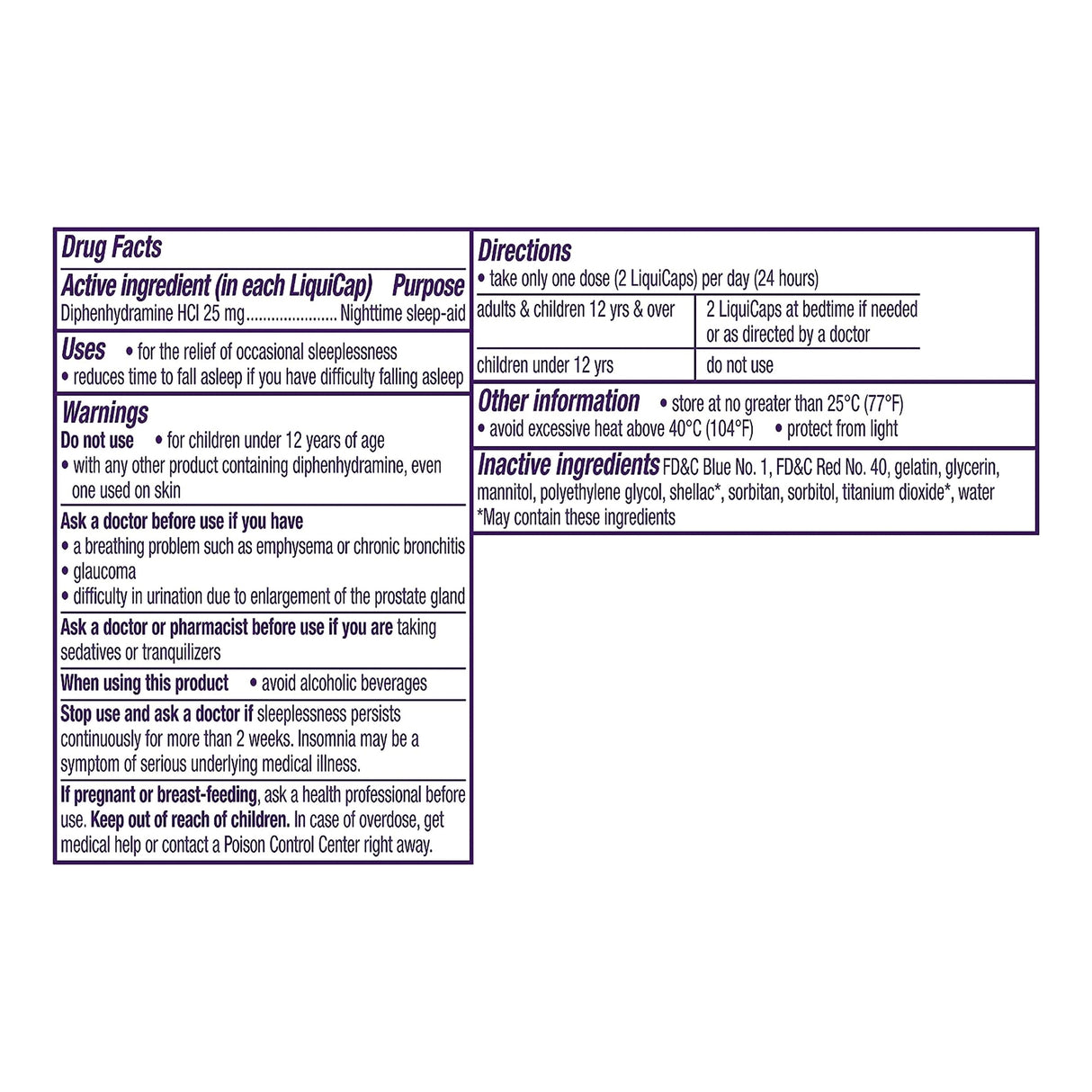 Sleep Aid ZzzQuil™ 12 per Box Caplet 25 mg Strength - BeHope