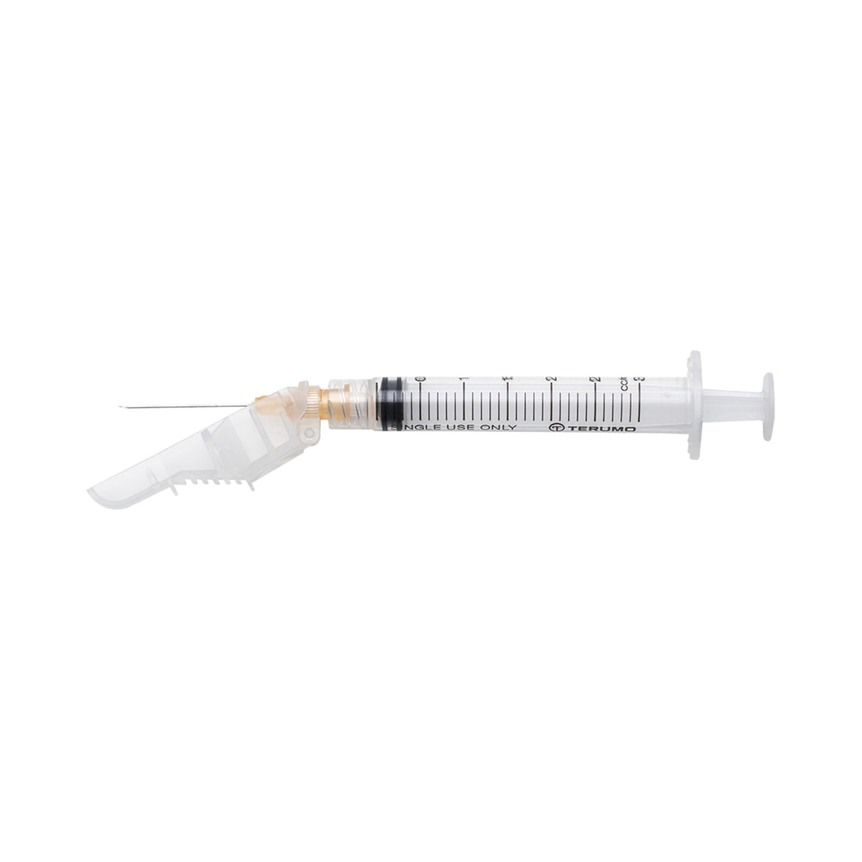 Safety Hypodermic Syringe with Needle SurGuard® 3 mL 1 Inch 25 Gauge Hinged Safety Needle Ultra Thin Wall - BeHope