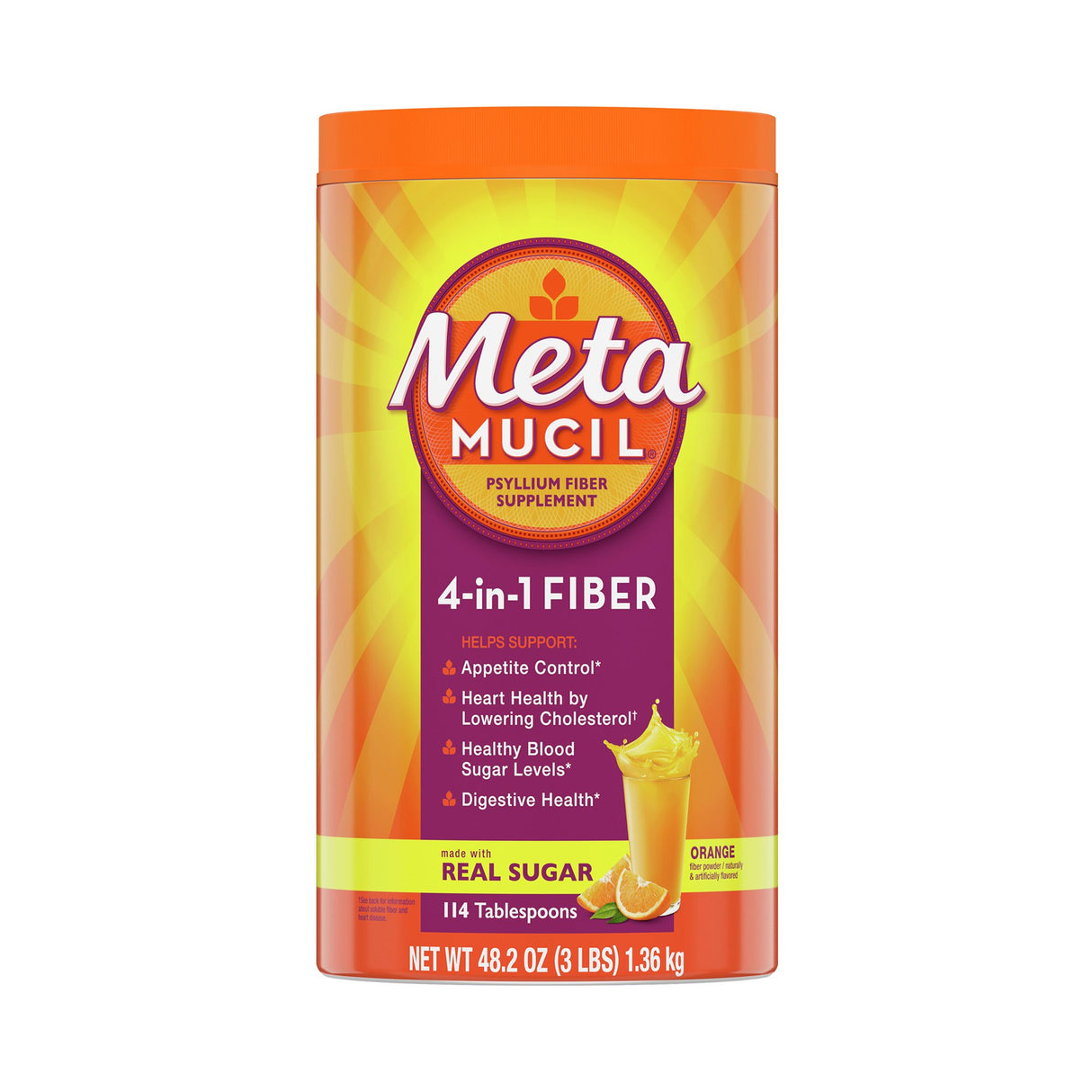 Metamucil® Sugar Free Psyllium Husk Fiber Supplement Powder - BeHope