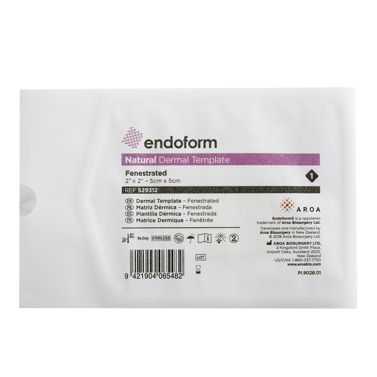 Collagen Dressing with ECM Endoform® Natural – Fenestrated 2 X 2 Inch Fenestrated Square Sterile - BeHope