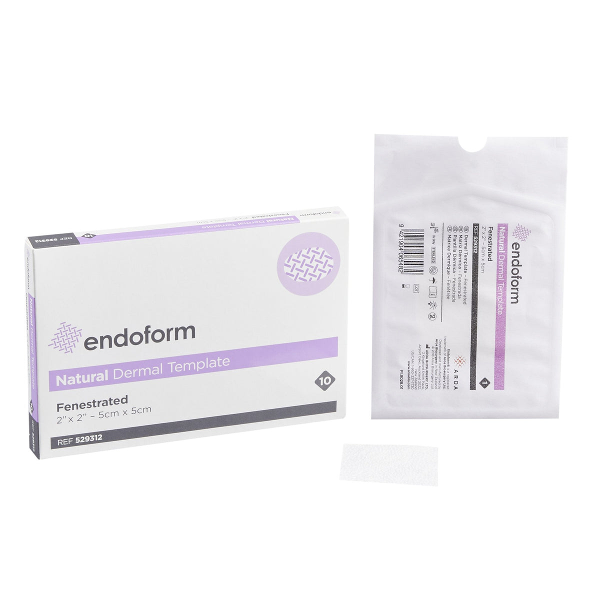 Collagen Dressing with ECM Endoform® Natural – Fenestrated 2 X 2 Inch Fenestrated Square Sterile - BeHope