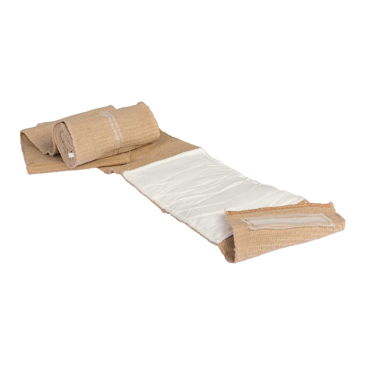 Trauma Pressure Dressing with Wrap ETD™ 4 X 70 Inch C-Clasp Closure Tan / White Sterile Standard Compression - BeHope