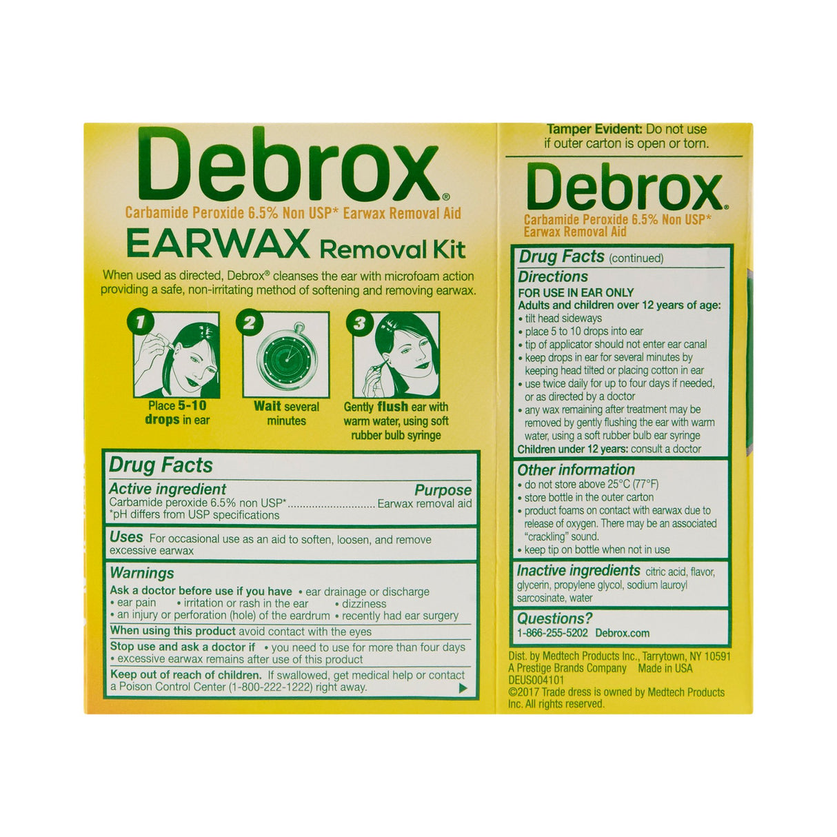 Ear Wax Remover Debrox® 0.5 oz. Otic Drops 6.5% Strength Carbamide Peroxide - BeHope