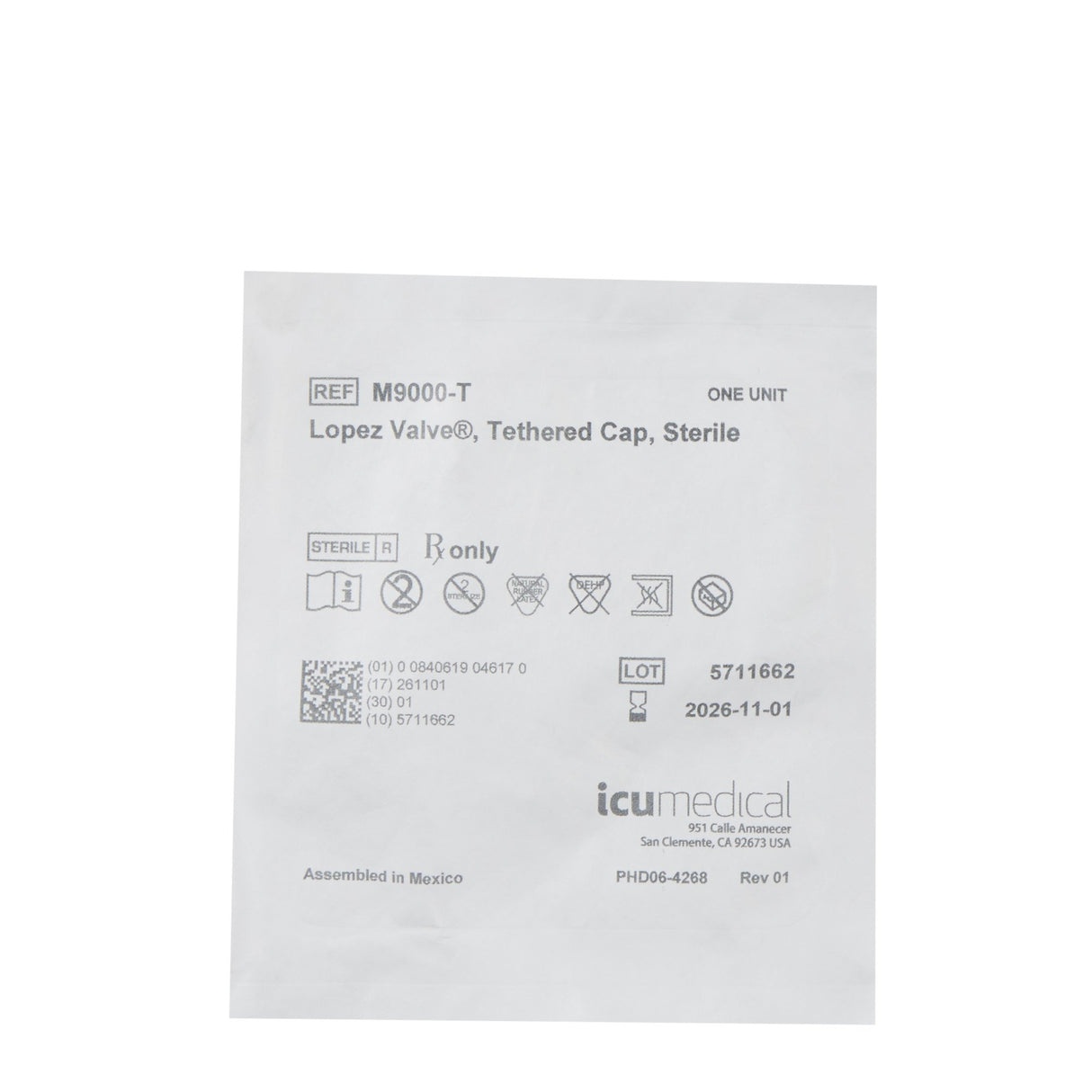 Closed Enteral Tube Valve Lopez Valve® Sterile - BeHope