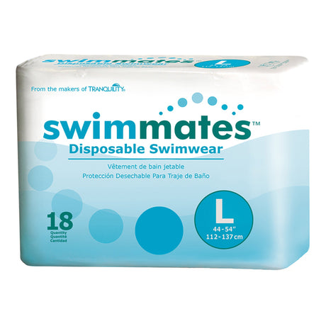 Unisex Adult Bowel Containment Swim Brief Swimmates™ Pull On with Tear Away Seams Large Disposable Moderate Absorbency - BeHope