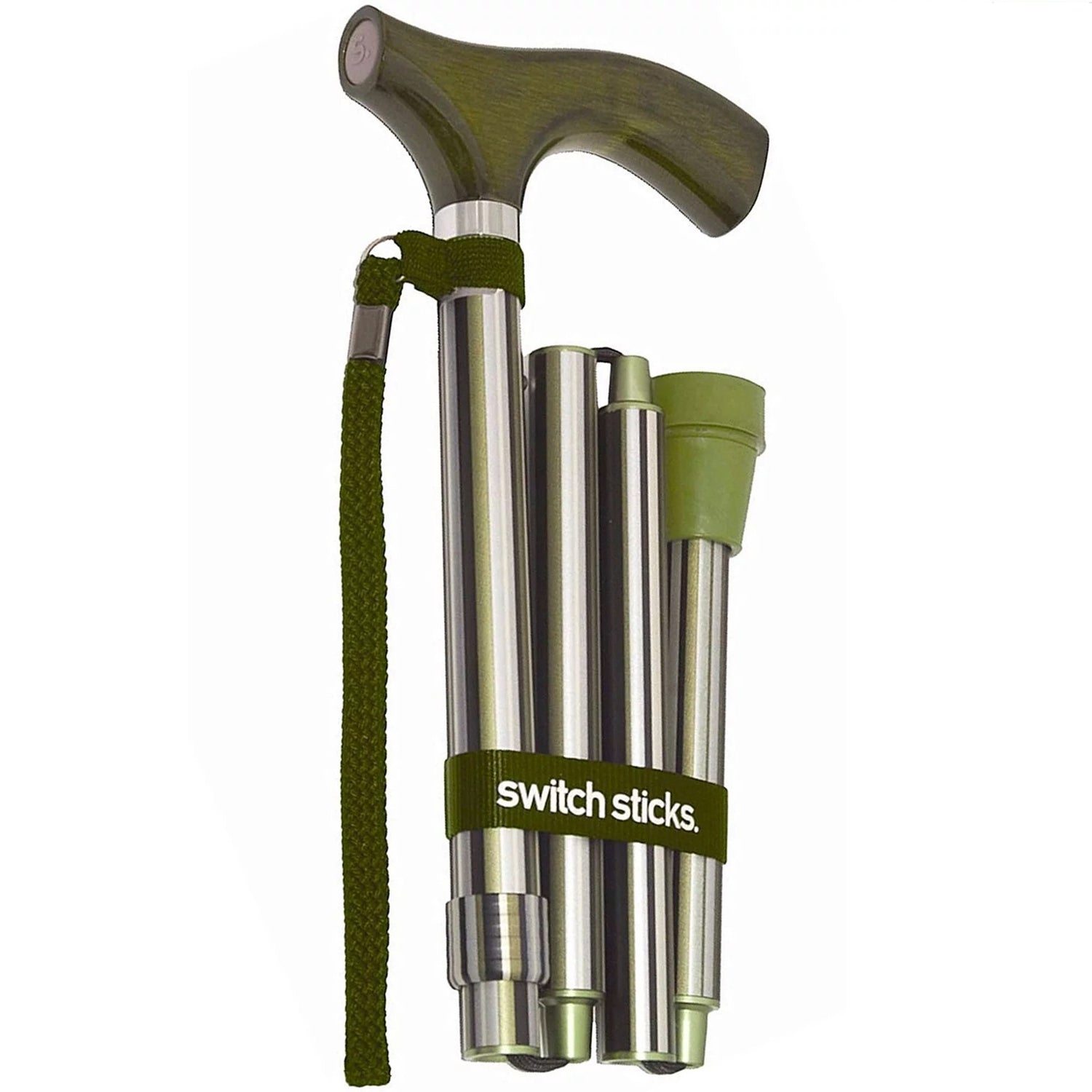 Folding Cane Switch Sticks® Aluminum 32 to 37 Inch Height Huntington Print - BeHope