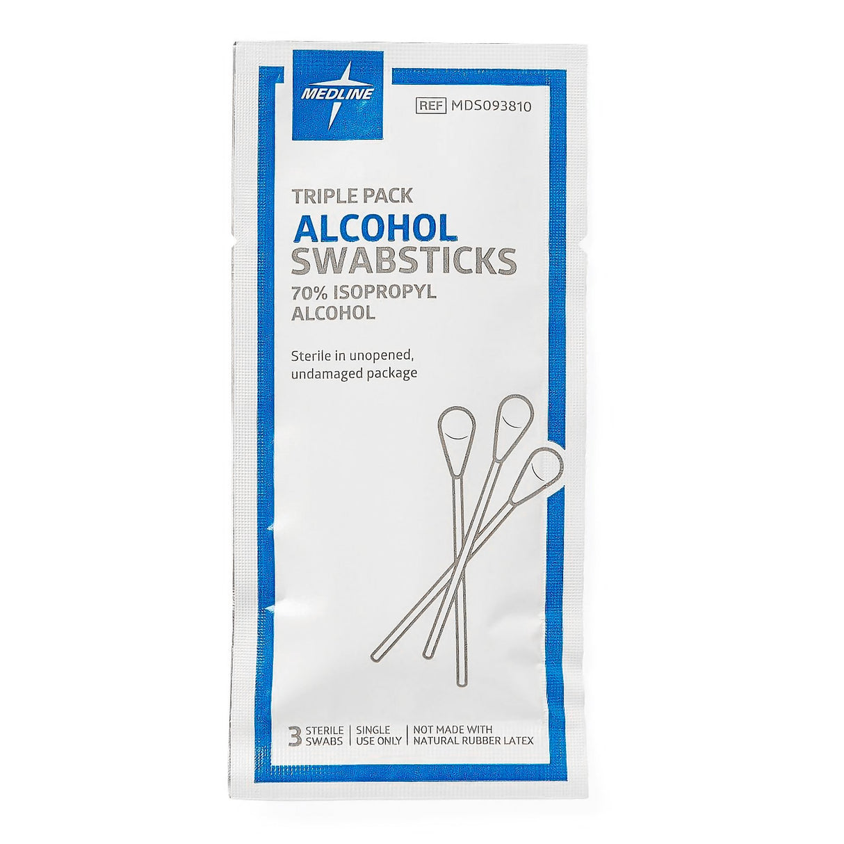 Impregnated Swabstick 70% Strength Isopropyl Alcohol Individual Packet Sterile - BeHope