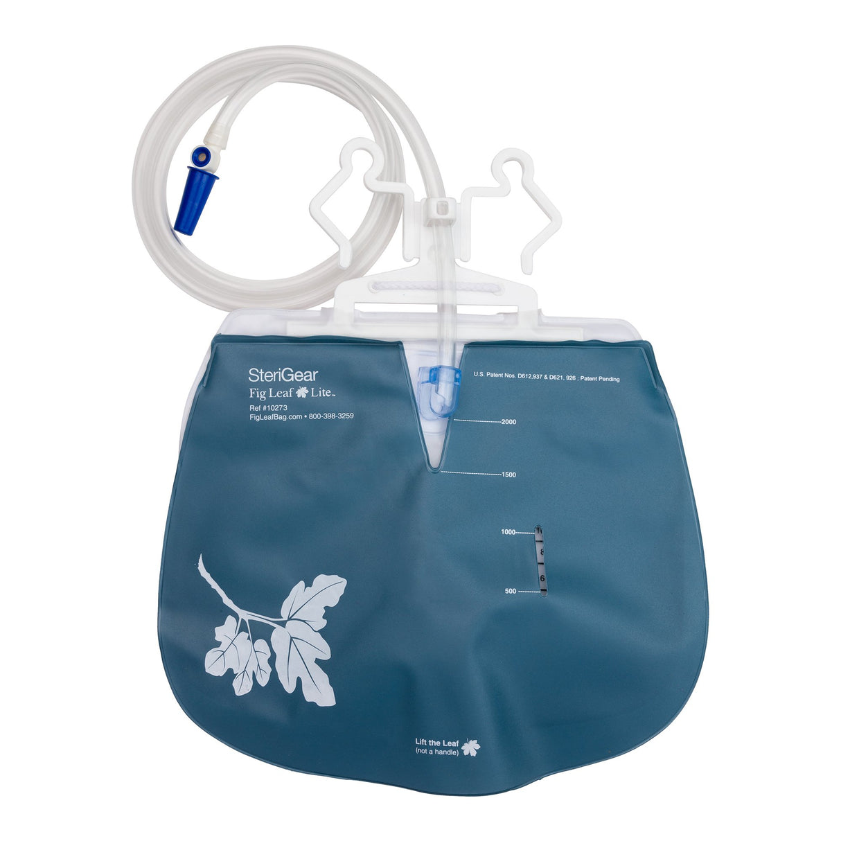 Urinary Drain Bag The Fig Leaf™ Lite Anti-Reflux Valve Sterile 2,000 mL Vinyl - BeHope
