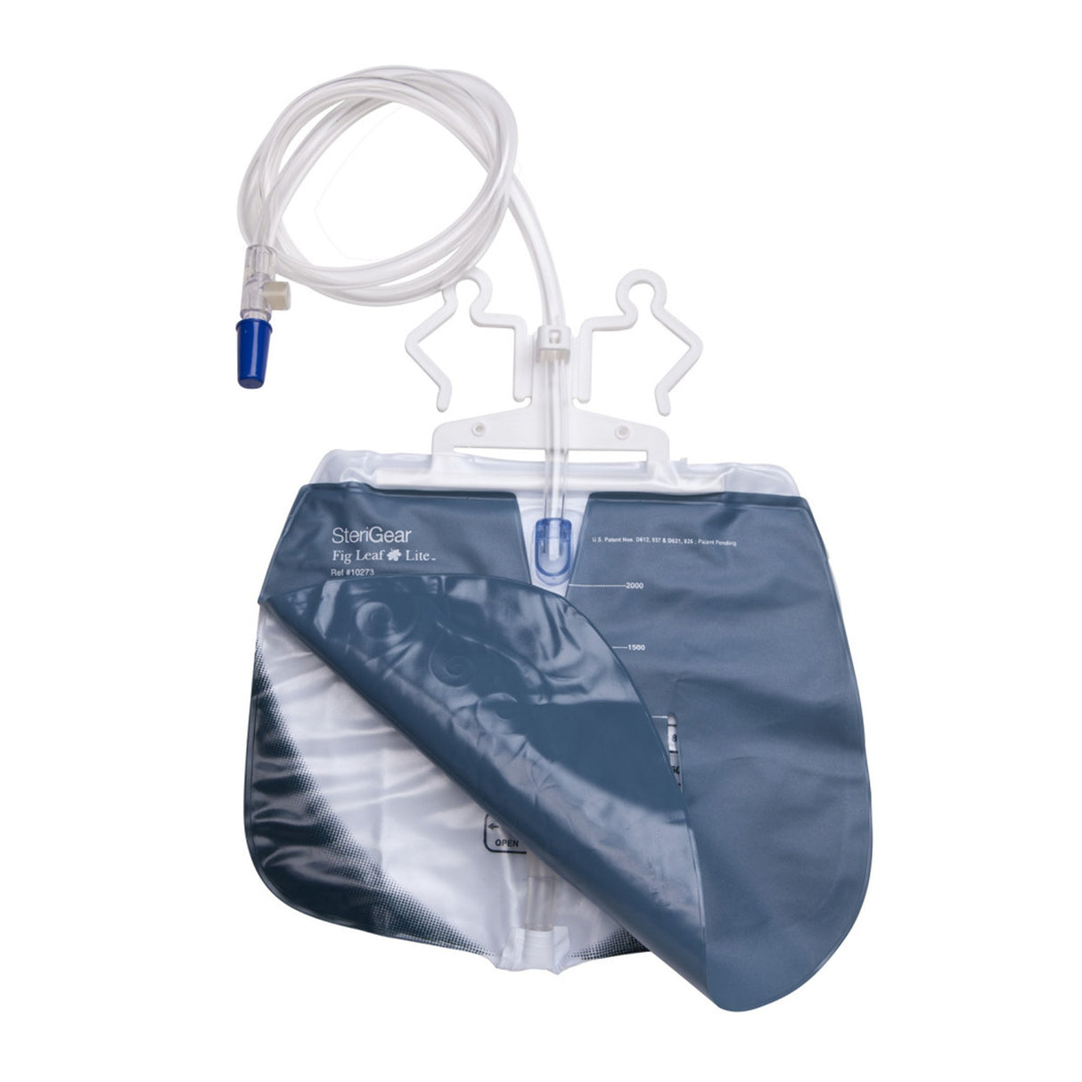 Urinary Drain Bag The Fig Leaf™ Lite Anti-Reflux Valve Sterile 2,000 mL Vinyl - BeHope