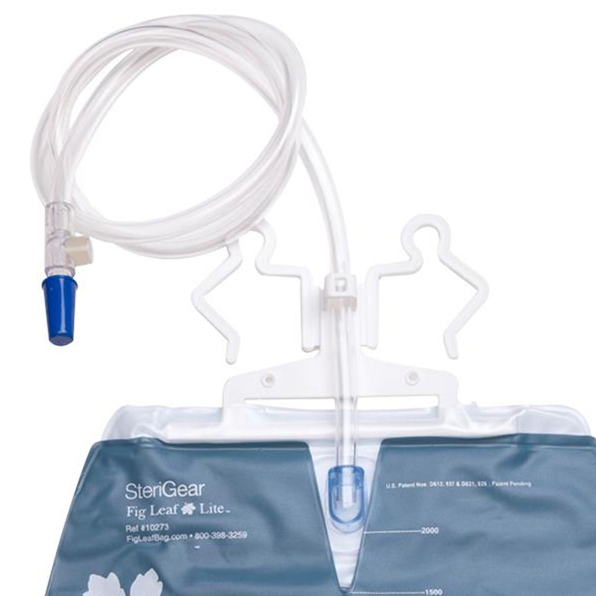 Urinary Drain Bag The Fig Leaf™ Lite Anti-Reflux Valve Sterile 2,000 mL Vinyl - BeHope
