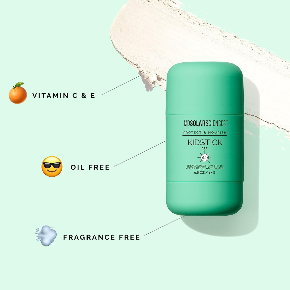 Sunscreen MDSolarsciences™ KidStick SPF 40 Stick 0.6 oz. Tottle Bottle - BeHope