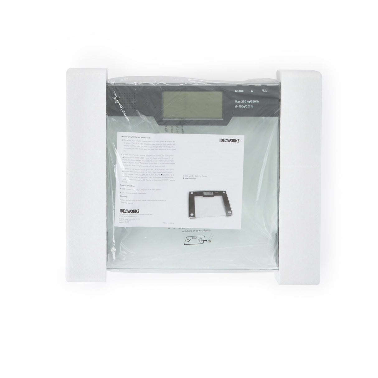 Floor Scale Ideaworks® Talking Digital Display Two User Memory - BeHope