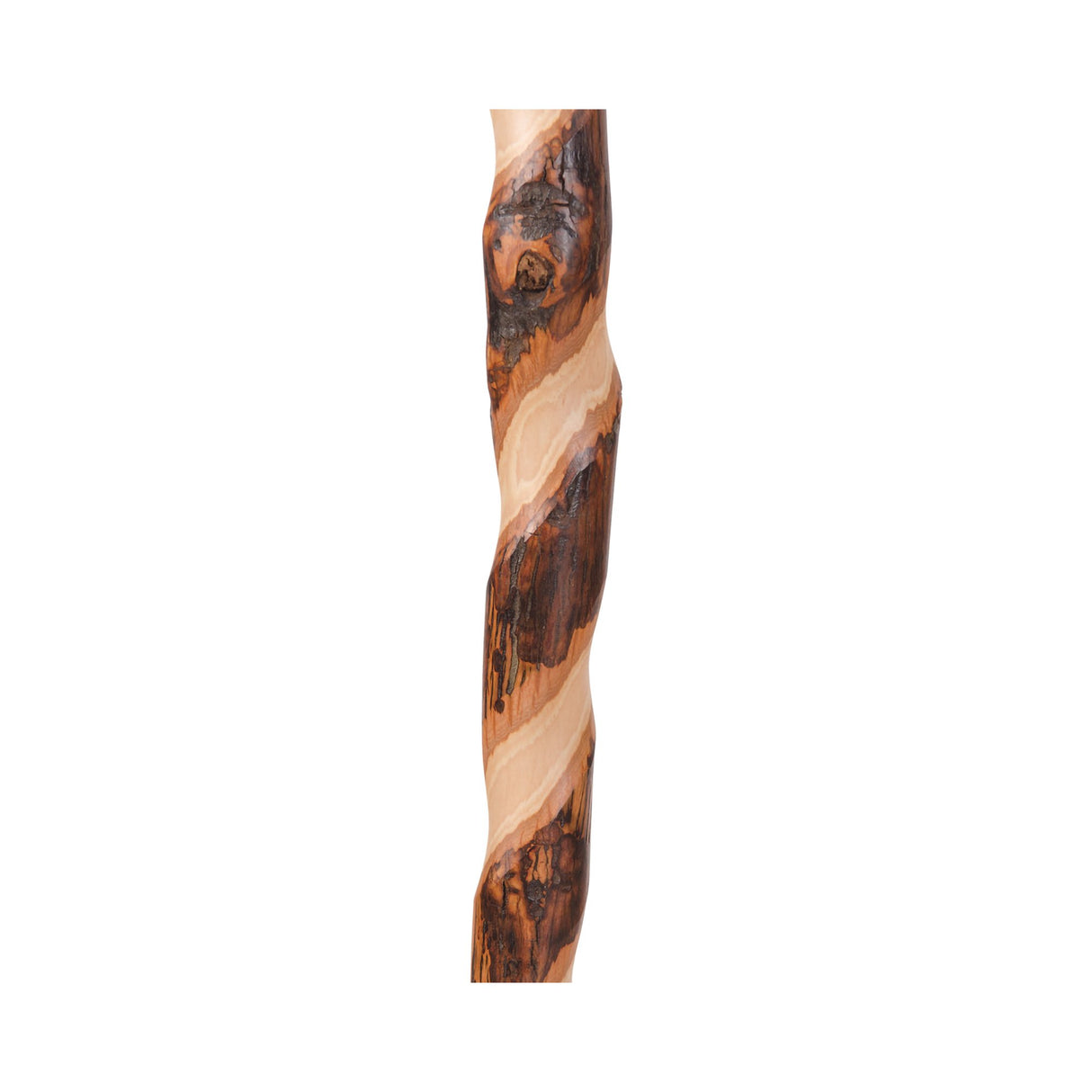 T-Handle Cane Brazos™ Twisted Wood 37 Inch Height Hickory - BeHope