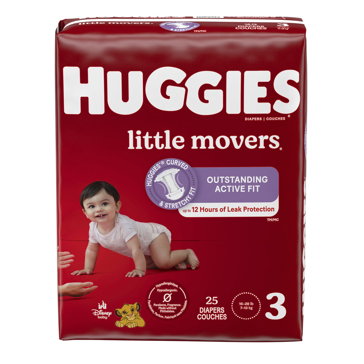 Unisex Baby Diaper Huggies® Little Movers Size 3 Disposable Moderate Absorbency - BeHope