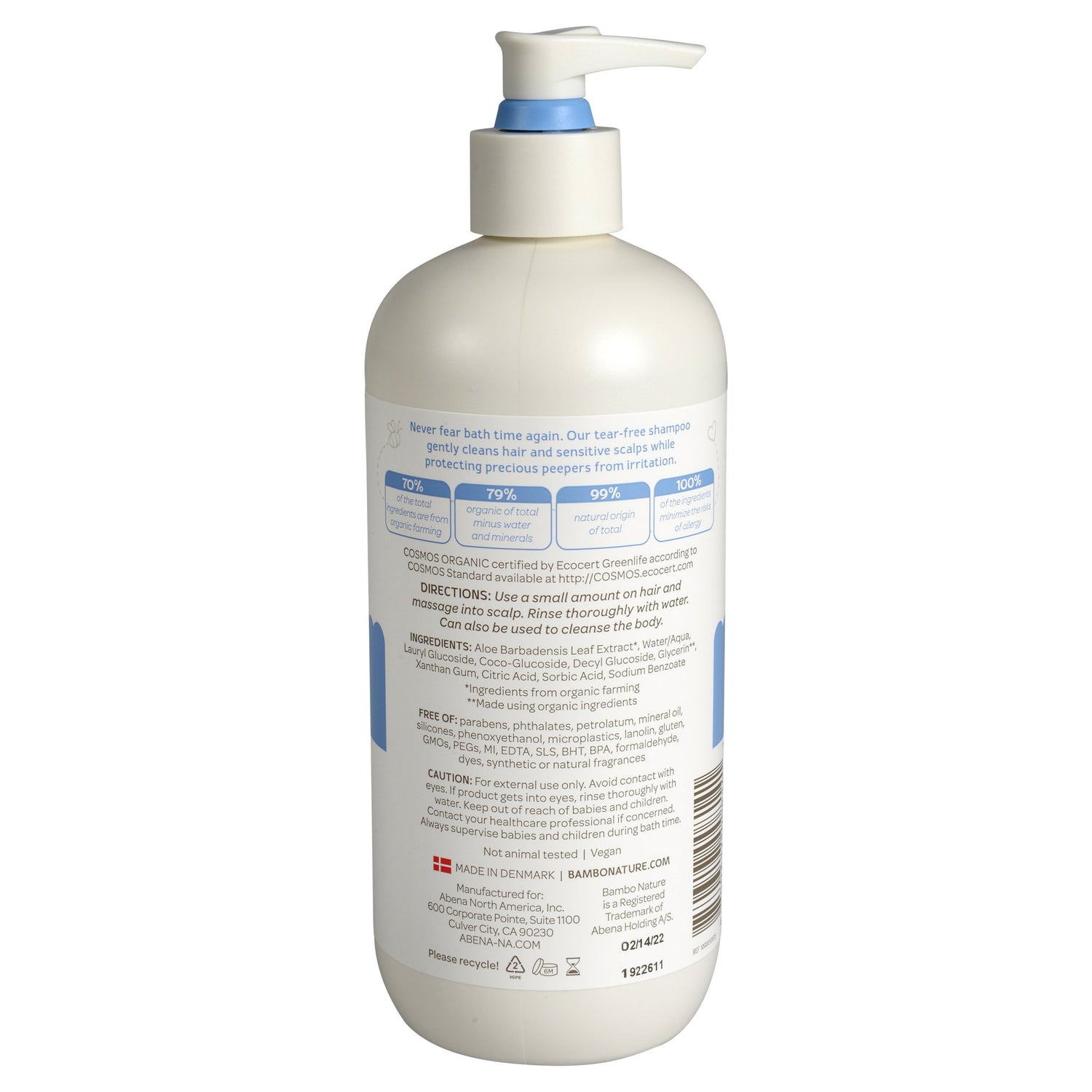 Baby Shampoo Bambo® Nature Tear Clear 16.9 oz. Pump Bottle Unscented - BeHope