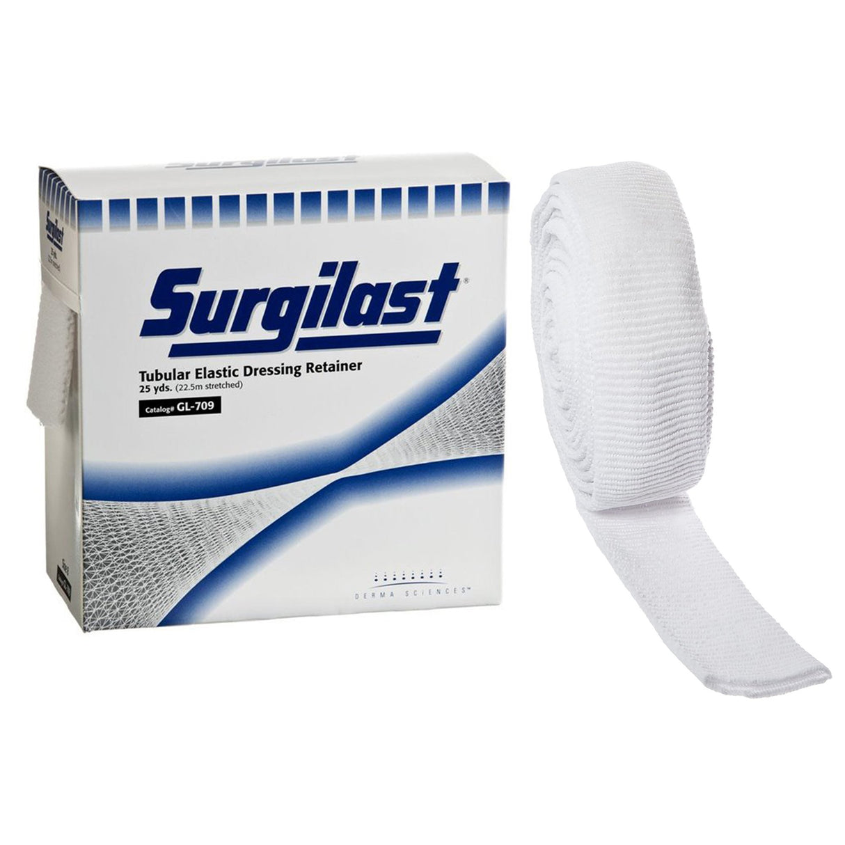 Elastic Net Retainer Dressing Surgilast® Tubular Elastic 25 Yard Size 8 White Medium Chest / Back / Perineum / Axilla NonSterile - BeHope