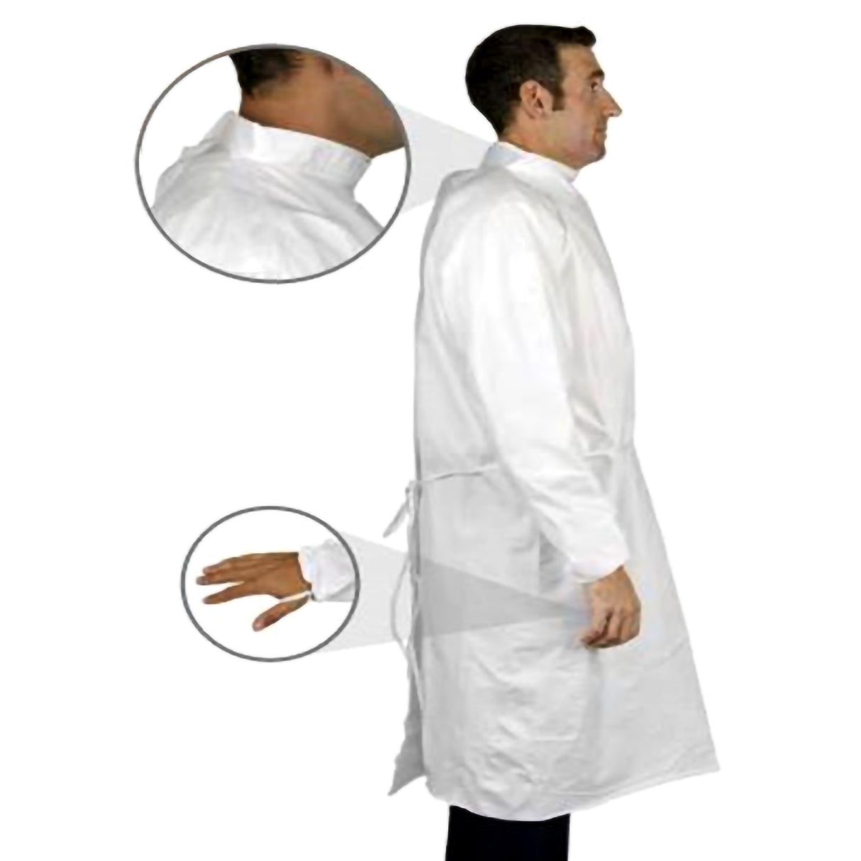 Cleanroom Gown Small White Sterile Not Rated Disposable - BeHope