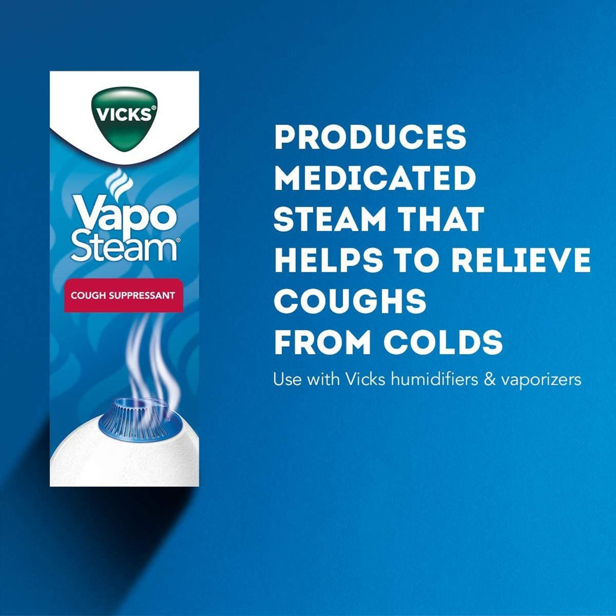 Cough Suppressent Vicks VapoSteam Inhalation Solution 8 oz. - BeHope
