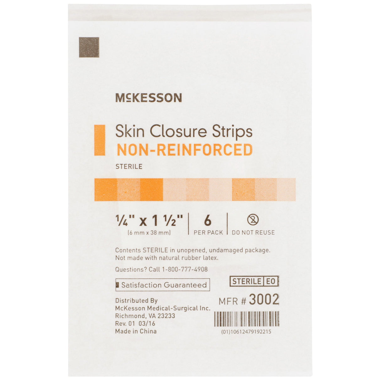 Skin Closure Strip McKesson 1/4 X 1-1/2 Inch Nonwoven Material Flexible Strip Tan - BeHope